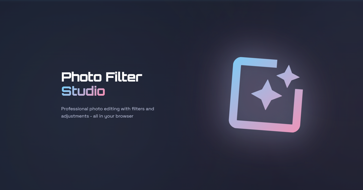 Photo Filter Studio - Edit Images with Presets Online